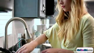 Big tits blonde comes home early അവളുടെ ചെറിയ tits gf and they celebrate with lesbian sex.They kiss the black babe is love and facesits അവളുടെ