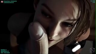 Jill sucks umbrella cock